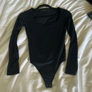 ABERCROMBIE black long sleeve bodysuit